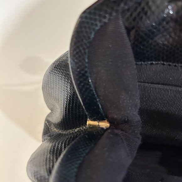 Rare Vintage Judith Leiber Black Leather with Monkey Face Clasp Handbag - Picture 12 of 15